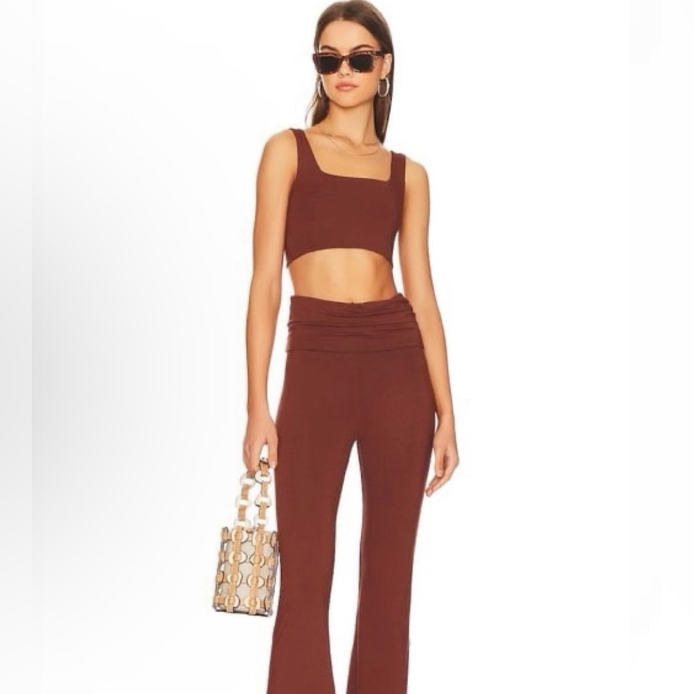 INDAH BODY || Sol Roll Band Lounge Pant in Cafe Brown - SZ 0 - Picture 4 of 5